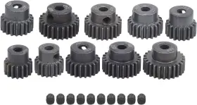 Keenso70t29onw1g664 Keenso Rc Motor Gear 10pcs/set 16t-25t 7075 48p Steel Black Pinion For 1/8 1/10