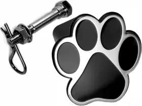 2829 Lfparts 682858062043 Dog Animal Paw Foot Emblem Metal Fit 2 Receivers Chrome / Black 2829 Lfparts 682858062043 Dog Animal Paw Foot Emblem Metal Fit 2 Receivers Chrome / Black