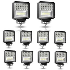 Likesafe 126w Led Tractor Work Light 4 Inch Pod 12v 24v Square Ligh
