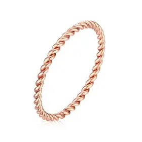 Jz001 Liu Jun Copper Tensor Ring For Women Pure Solid Twisted H