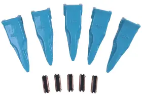 230tl-23fp Lssoch 5pk 230tl Single Tiger Long Backhoe Bucket Teeth 23fp Flex Pins Compatible