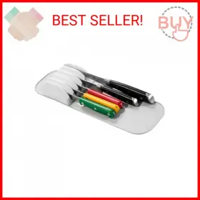 Madesmart 359627535908 Classic 5-slot Small Knife Holder Storage Mat For Drawers Soft-grip K