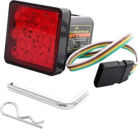 50021 Maxxhaul Trailer Hitch Cover With 12 Leds Brake And Tail Light Black 50021 Maxxhaul Trailer Hitch Cover With 12 Leds Brake And Tail Light Black