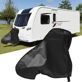 031803 Maymii Home 600d Oxford Universal Caravan Hitch Cover Trailer Lock Covers - Black