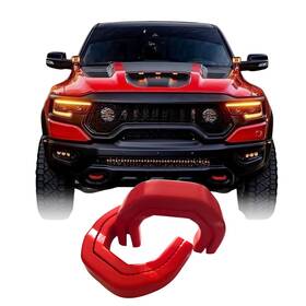 Mitanluxi Th-red-2pc Tow Hook Cover Compatible With 2019 2020 2021 2022 Standard D-ring Size Red