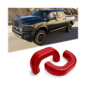Mosca-dqram-2jt Molosicars Front Tow Hooks Covers For 2019-2025 Ram 2500/3500 Customized Red