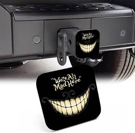 Nitahhhy 762299478297 Trailer Hitch Cover Halloween Black Scary Smile 2