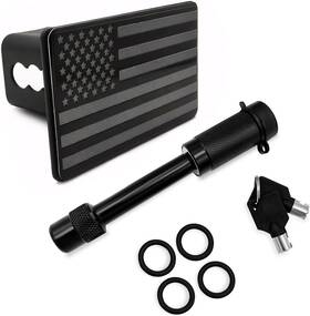 Ohleats Ohleats-1903th Trailer Hitch Cover 2 Inch Tube Plug Insert With Pin Bolt Black