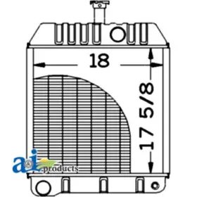 579010m92 Oktractor Fits Massey Ferguson Replacement Tractor Radiator 40b 50c 50d 130