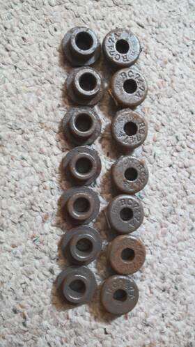 Oliver Rc747a Lot Of Nos Cultivator Thimbles/bushings
