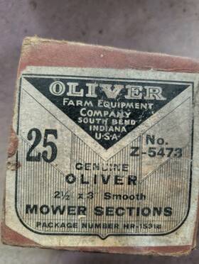 Oliver Z-5473 Antique Farm Equipment Mower Sections 2 1/2 X 3
