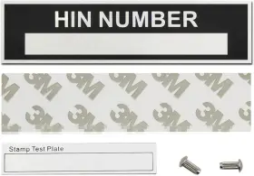 Hinid001 Overed Hin Number Plate For Boat Hull Identification Tags Replacement Blank Hi