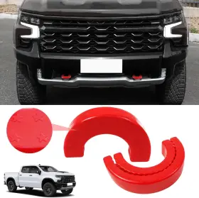 Cgt10001 Peleus Tow Hook Covers For Chevy Silverado 2007 Red