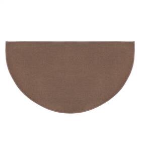 Plow & Hearth 10099-br And 32 Inch X60 Half Round Flame Resistant Rug 2 Layer Fibergl
