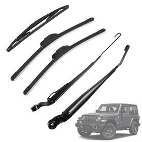 Promrmr 68382427aa Front Windshield Wiper Arm And Blade Set Compatible With Jeep Wrangler 2018-202