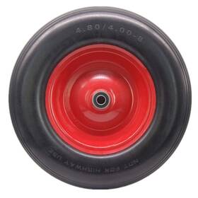 Rinsduall 759337027067 4.80/4.00-8 Inch Flat Free Wheelbarrow Tire 3 Hub 5/8 Bearings Ribbed Tread1