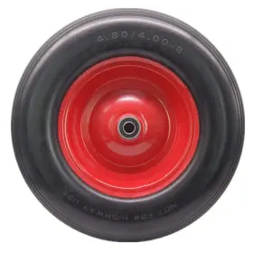 Tread1 Rinsduall 759337027067 4.80/4.00-8 Inch Flat Free Wheelbarrow Tire 3 Hub 5/8 Bearings Ribbed