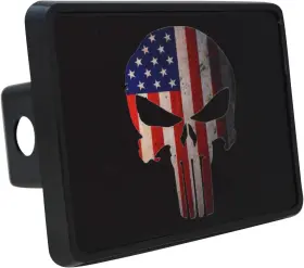 Vv384 Rogue River Tactical Usa American Flag Trailer Hitch Cover Plug Us Black