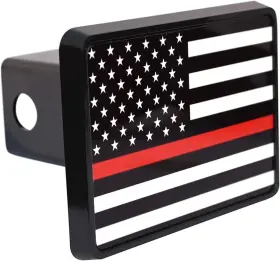 Vv756 Rogue River Tactical Thin Red Line Flag Trailer Hitch Cover Plug Us