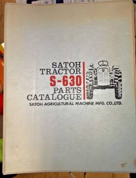Satoh S-630 S630 Tractor Parts Catalog Catalogue