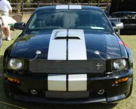 Sgt150 Shelby American Gt Oe Chrome Tri Bar Running Pony Emblem For Ford Mustang Bille G1n
