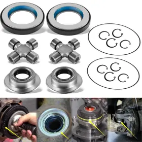 05-14uxt16jt-us-2 Sixcow Front Axle Seal U Joint Kit And Inner Knuckle Oil Seals Outer Tube Hu