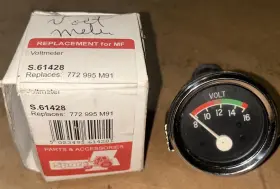 772995m91 Sparex S.61428 Nos Universal 12v Volt Meter Voltmeter 2 Inch Gauge Tractor