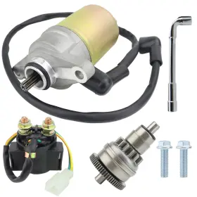 Stabsoli 850047758002 Starter Motor And Drive Solenoid Relay Fit For Gy6 47cc 49cc 50cc 60cc 80cc 1
