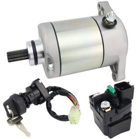 Stabsoli 850047758385 Starter Motor And Solenoid Relay Ignition Switch For Suzuki Atv Kingquad 400
