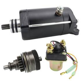 Stabsoli 850048273573 Starter With Bendix And Relay For Kawasaki Jl650 Sc 91-95 Jf650 Ts 89-96 Jb65