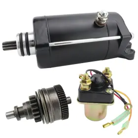 Jf650 Stabsoli 850048273573 Starter With Bendix And Relay For Kawasaki Jl650 Sc 91-95 Ts 89-96 Jb65