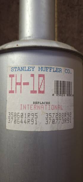 Stanley Ih10 Farmall Ih Tractor Muffler 10 Original Style And Look Sound