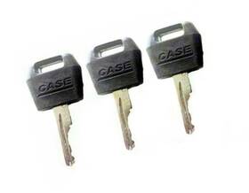 Strendier 738156358811 3pcs Ignition Keys Replacement Key For Case Ih Tractor Dozer Backhoe D250 Fo