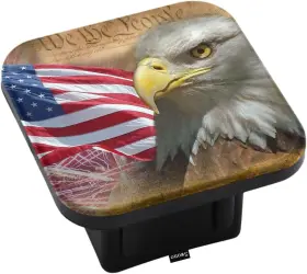 Hitch-sw2-yw130 Swono Hitch Cover American Flag Usa Bald 2 Inch X2