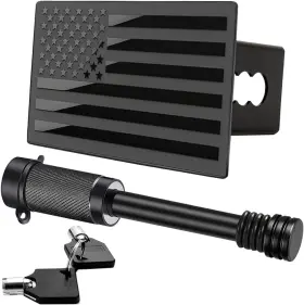 C1006 Synrroe American Flag Trailer Hitch Cover For 2 Inch Receiver - Heavy-duty Truck