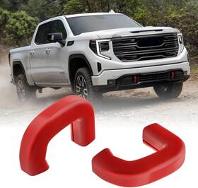 Techpicco 84280203 Tow Hook Covers Fit For Gmc Sierra 1500 2019-2025 Vertical Hooks Red