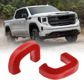 84280203 Techpicco Tow Hook Covers Fit For Gmc Sierra 1500 2019-2025 Vertical Hooks Red 84280203 Techpicco Tow Hook Covers Fit For Gmc Sierra 1500 2019-2025 Vertical Hooks Red