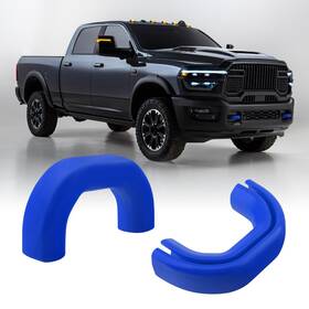 Techpicco Tcgg-r2500/3500-b Front Tow Hooks Covers For Ram 2500/3500 2019-2026 Hitch Blue