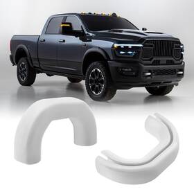 Techpicco Tcgg-r2500/3500-w Front Tow Hooks Covers For Ram 2500/3500 2019-2026 Hitch White