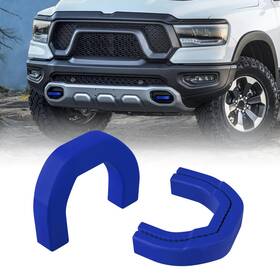Techpicco Tcgg-ram1500-blue Front Tow Hooks Covers Hitch Cover Customized Car Blue