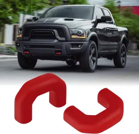 Tcgg-ram1500 Techpicco Tow Hook Covers For Ram 1500 Classic 2009-2025 Warlock And Rebel U-shape Red Tcgg-ram1500 Techpicco Tow Hook Covers For Ram 1500 Classic 2009-2025 Warlock And Rebel U-shape Red