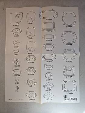 Tecumseh 691233a 2 Cycle Engine Gaskets Form Page 1/6 R3/95 - Free Shipping