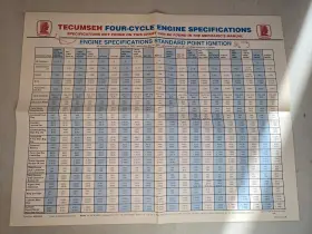 695468a Tecumseh 695648a 1995 Four Cycle Engine Specifications Poster - Free Shipping 695468a Tecumseh 695648a 1995 Four Cycle Engine Specifications Poster - Free Shipping