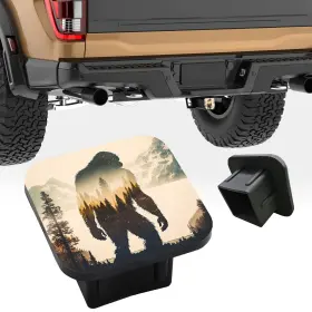 Hccg-16 Tgxobmnw Trailer Hitch Cover Sasquatch Mountains Forest