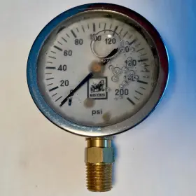 Gg-200 Tisco 2 1/2 Inch 200 Psi Glycerin Filled Pressure Gauge Nos Gg-200 Tisco 2 1/2 Inch 200 Psi Glycerin Filled Pressure Gauge Nos