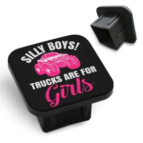 Tckly-a1015 Tnomchey Pink Truck Hitch Covers Silly Boys Trucks Are 2 Inch X2