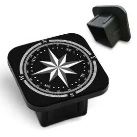 Tckly-a1083 Tnomchey Compass Hitch Receiver Cover 2 Inch Black X2 Travel