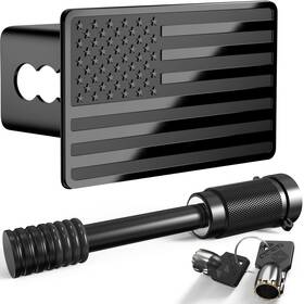 Toeasyty Toeasytya5 Heavy American Flag Metal Trailer Hitch Cover For 2 Inch Black