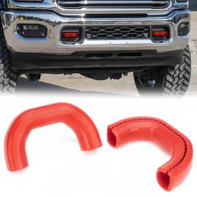 Topvop Auto 68349551 Tow Hook Covers For Dodge Ram 2500/3500 2019-2025 100% Silicone Rubber Red