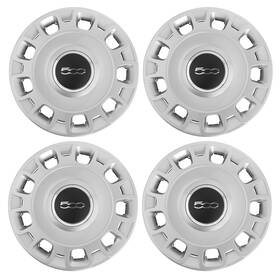 Tqponly F09061-4 Wheel Center Cap Hub Cover Fits Fiat 500 2012-2019 Accessories Front And Re